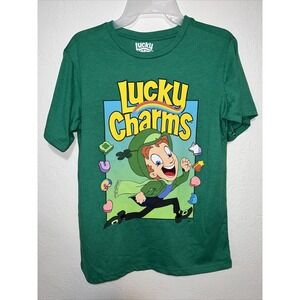Lucky Charms T Shirt Leprechaun Sz XL Green Short Sleeve Women's 14/16 Top NEW